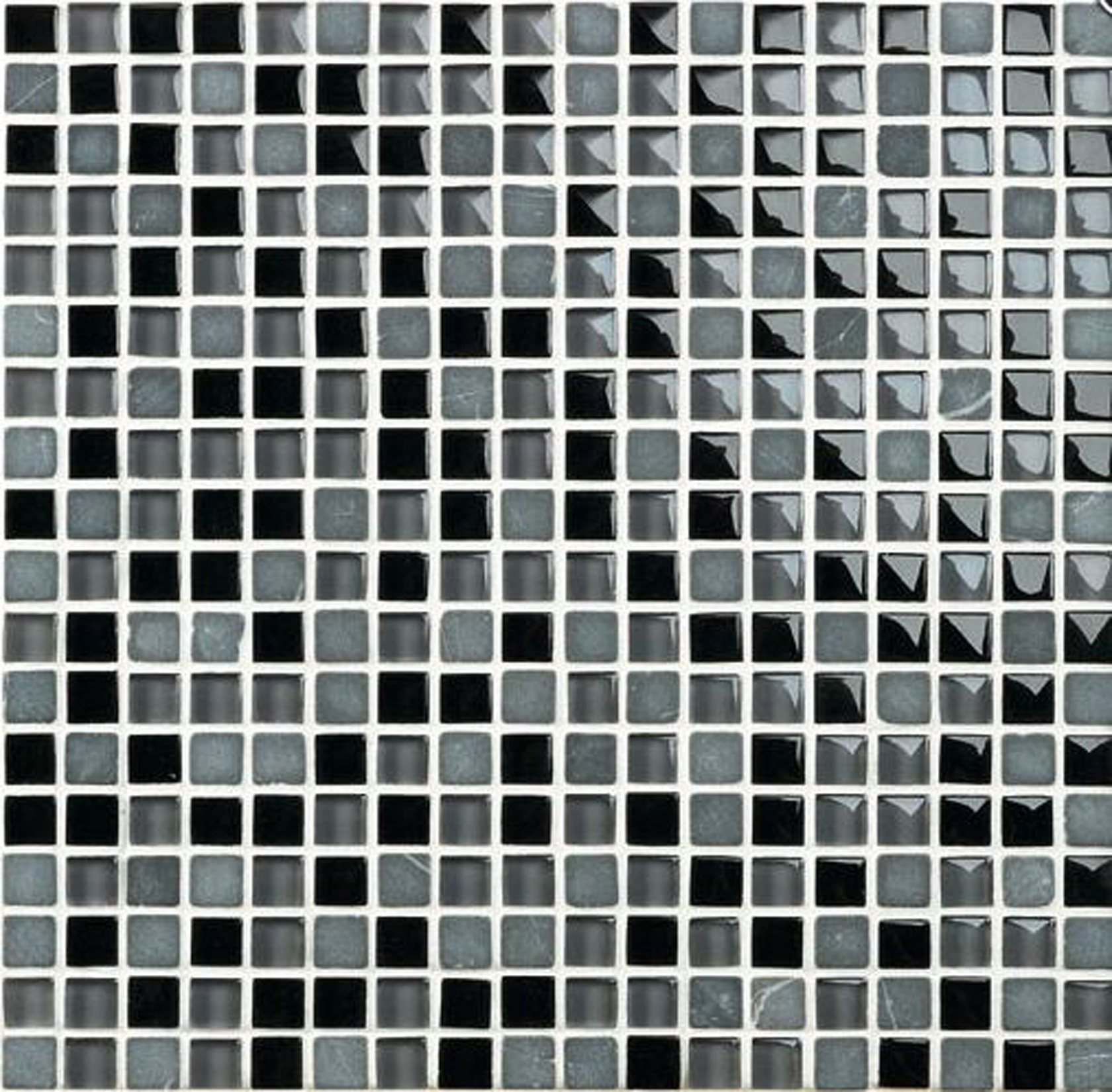 Crystal Marmor Darwin mozaiek 15x15 mm grijs glans